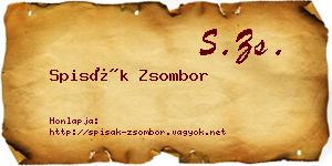 Spisák Zsombor névjegykártya